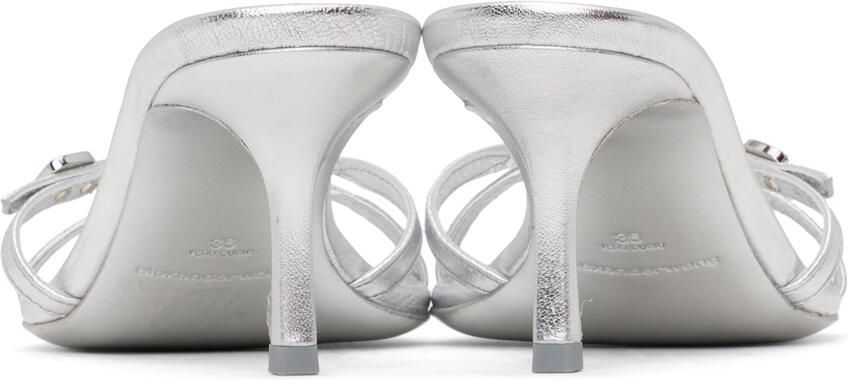 Alexander Wang Silver Lucienne 65 Heeled Sandals - Picture 5