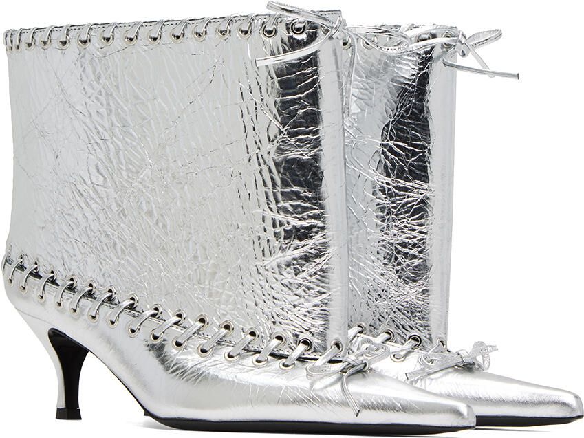 ALL-IN SSENSE Exclusive Silver Level Boots - Picture 2