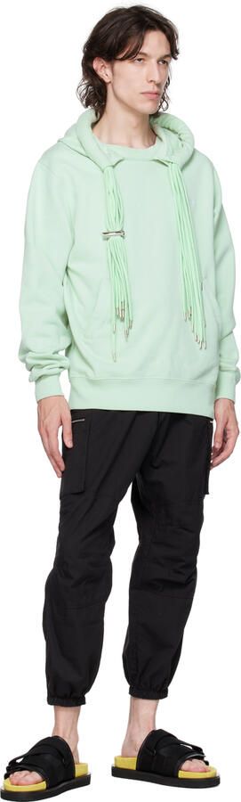 AMBUSH Black & Yellow Padded Sandals - Picture 4