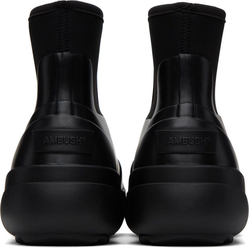 AMBUSH Black Square Toe Chelsea Boots
