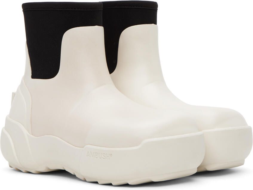AMBUSH Off-White Square Toe Boots - Picture 2
