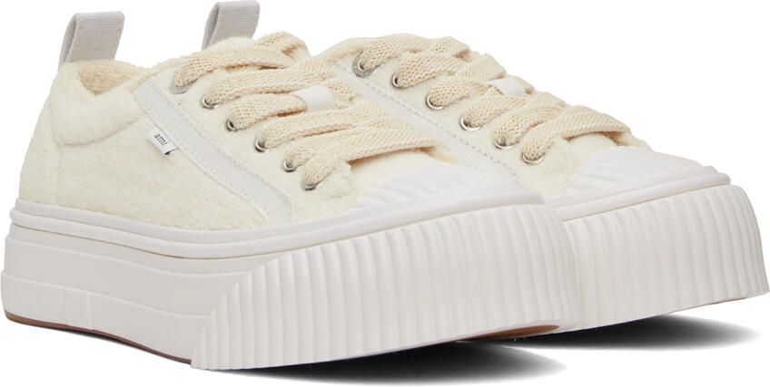 AMI Alexandre Mattiussi Beige Ami 1980 Platform Sneakers - Picture 2