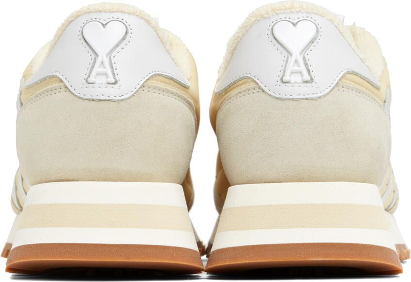 AMI Alexandre Mattiussi Beige & Off-White Ami de Cœur Rush Sneakers