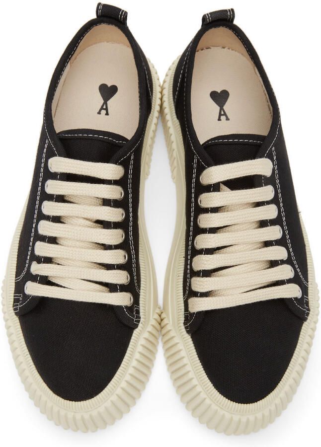 AMI Alexandre Mattiussi Black Ami de Cœur Low Sneakers