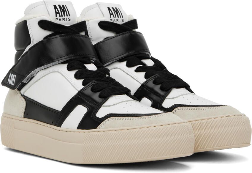 AMI Alexandre Mattiussi Black & White ADC High Top Sneakers - Picture 2