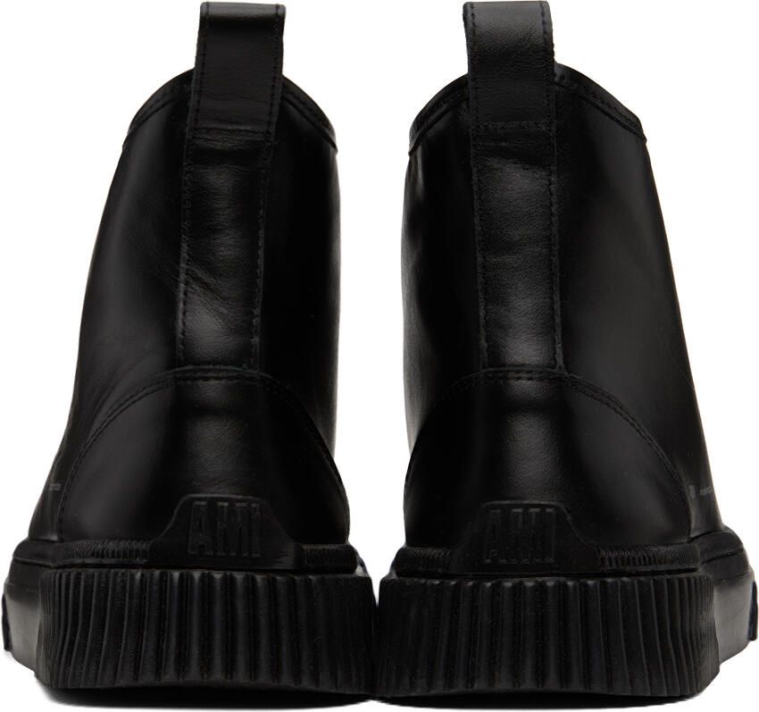 AMI Alexandre Mattiussi Black Logo High Sneakers