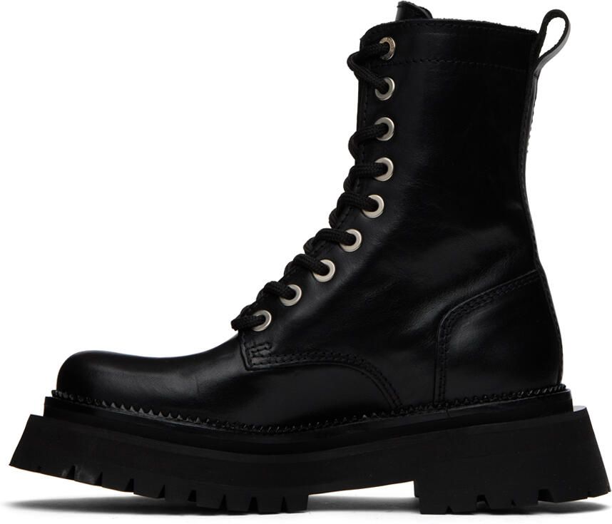 AMI Alexandre Mattiussi Black Mid Height Boots - Picture 3