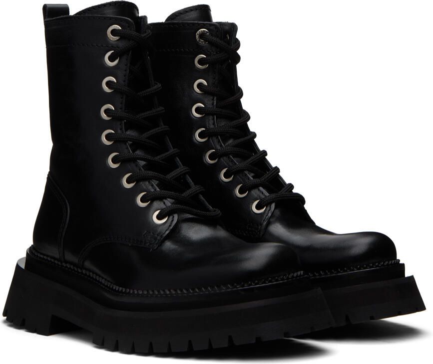 AMI Alexandre Mattiussi Black Mid Height Boots - Picture 2