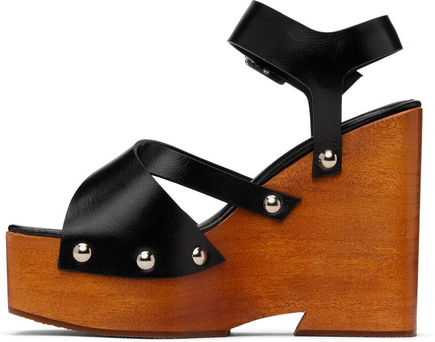 AMI Alexandre Mattiussi Black Strappy Clogs - Picture 3