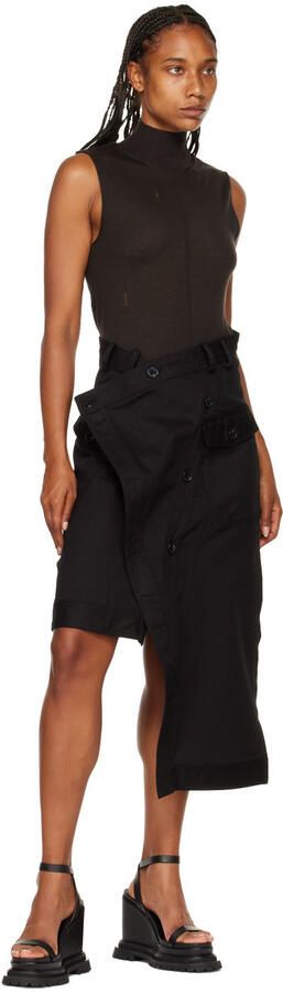 AMI Alexandre Mattiussi Black Wedge Sandals - Picture 4