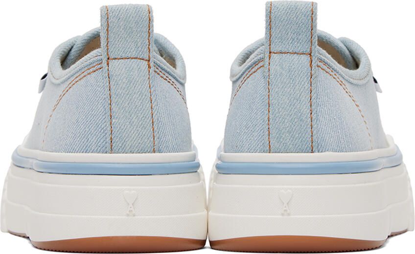 AMI Alexandre Mattiussi Blue Ami 1980 Platform Sneakers - Picture 5