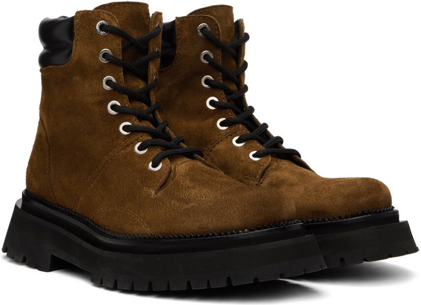 AMI Alexandre Mattiussi Brown Suede Boots - Picture 2