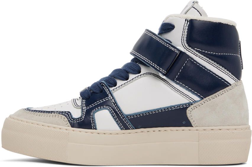 AMI Alexandre Mattiussi Navy & White Arcade Sneakers - Picture 3