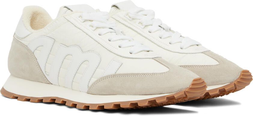 AMI Alexandre Mattiussi Off-White & Gray New Running Sneakers - Picture 2