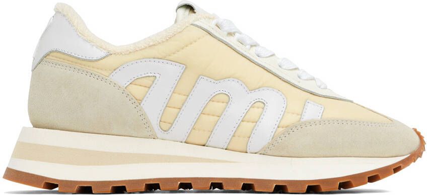 AMI Alexandre Mattiussi Beige & Off-White Ami de Cœur Rush Sneakers