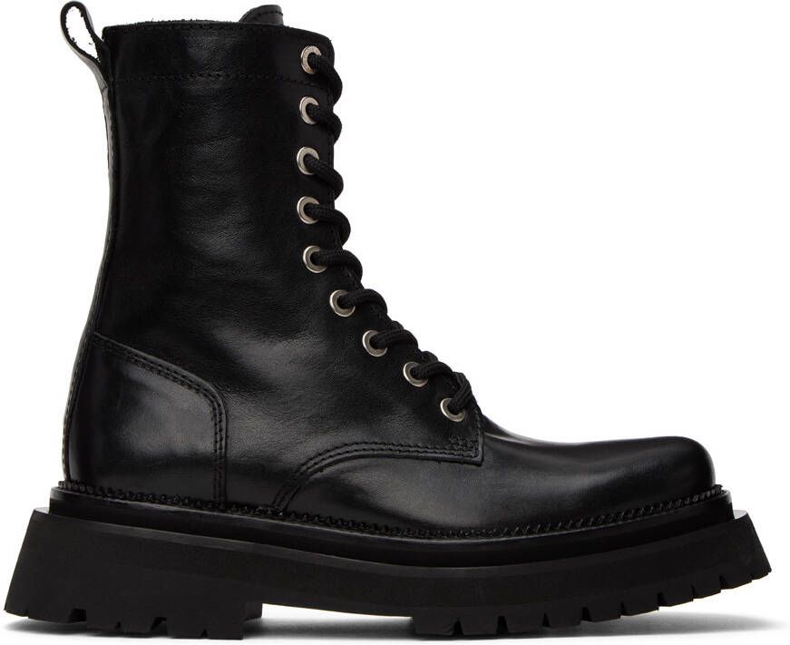 AMI Alexandre Mattiussi Black Mid Height Boots