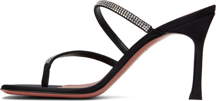 Amina Muaddi Black Ami Heeled Sandals - Picture 3