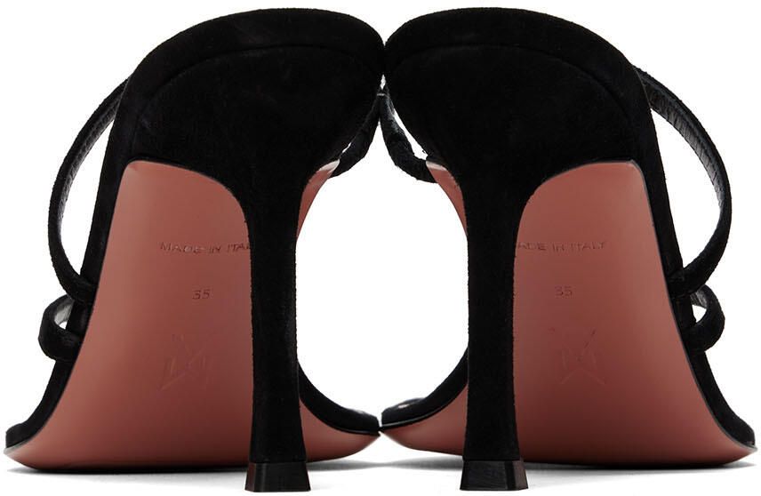 Amina Muaddi Black AMI Heeled Sandals