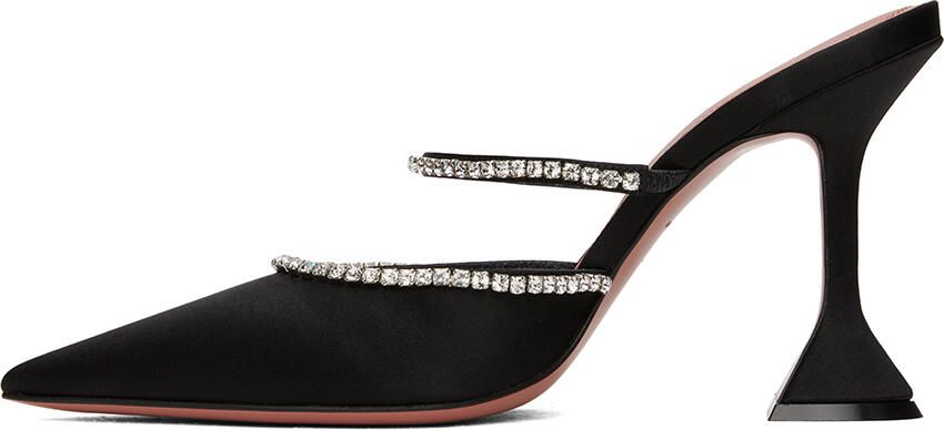 Amina Muaddi Black Gilda 95 Mules - Picture 3