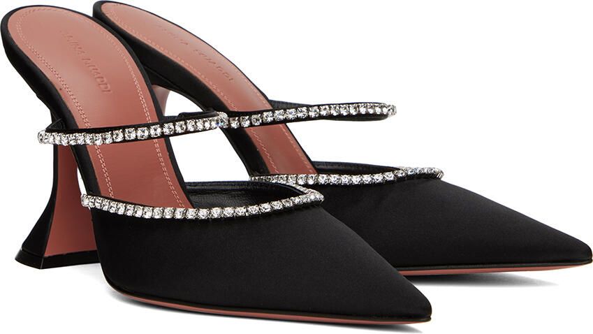 Amina Muaddi Black Gilda 95 Mules - Picture 2