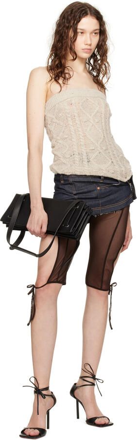 Amina Muaddi Black Hailey Heeled Sandals - Picture 4