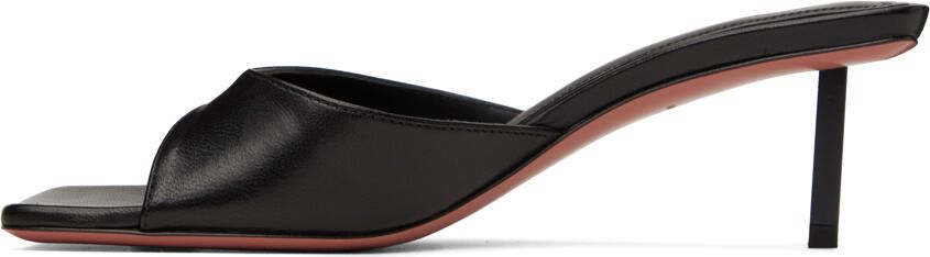 Amina Muaddi Black Laura Heeled Sandals - Picture 4