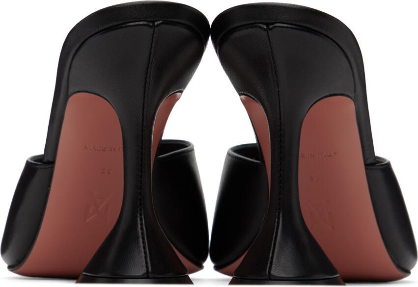 Amina Muaddi Black Lupita Heeled Sandals