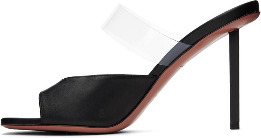 Amina Muaddi Black Palomita Heeled Sandals - Picture 3