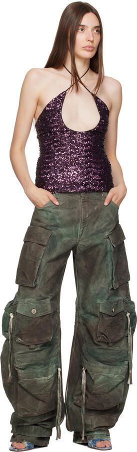 Amina Muaddi Blue Lupita Wedge Heeled Sandals - Picture 4