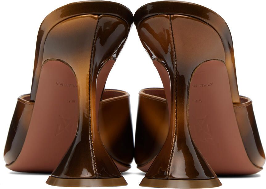 Amina Muaddi Brown Lupita Heeled Sandals