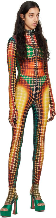 Amina Muaddi Green Dalida Heeled Sandals - Picture 4