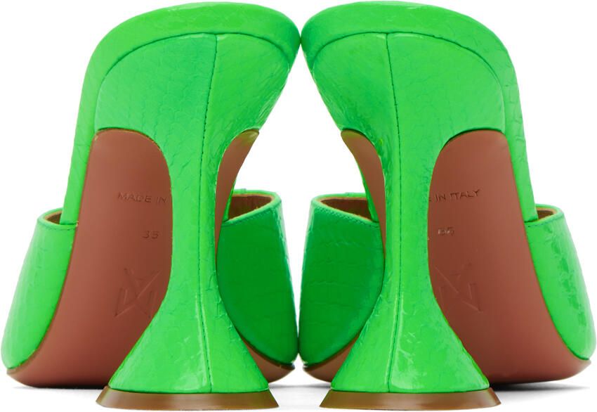 Amina Muaddi Green Lupita Heeled Sandals
