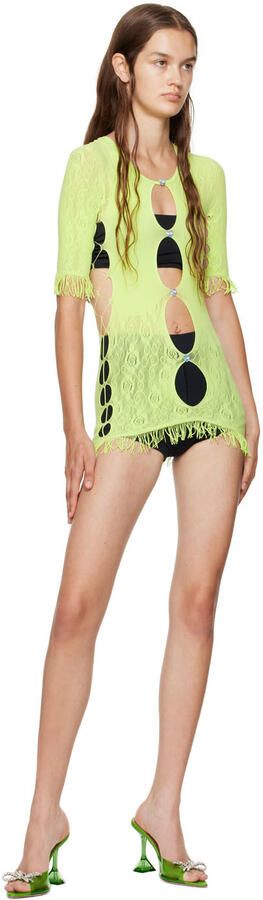 Amina Muaddi Green Rosie Heeled Sandals - Picture 4