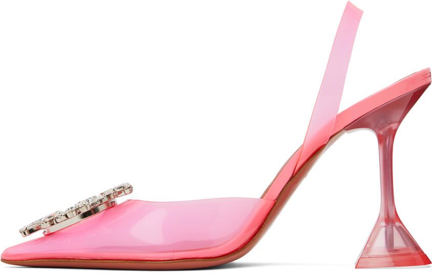 Amina Muaddi Pink Begum Heels - Picture 3