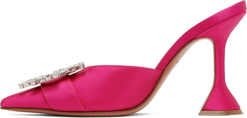 Amina Muaddi Pink Begum Mules - Picture 3