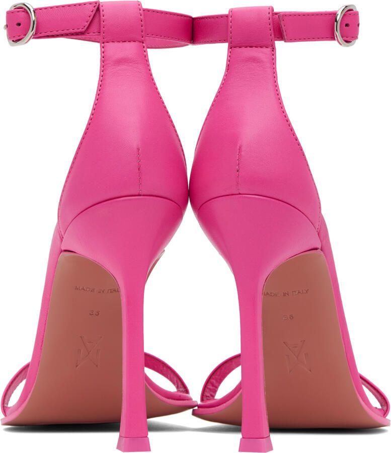 Amina Muaddi Pink Kim 90 Heeled Sandals