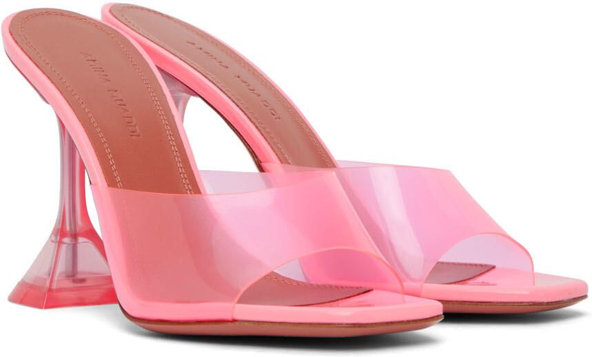 Amina Muaddi Pink Lupita Heeled Sandals - Picture 2