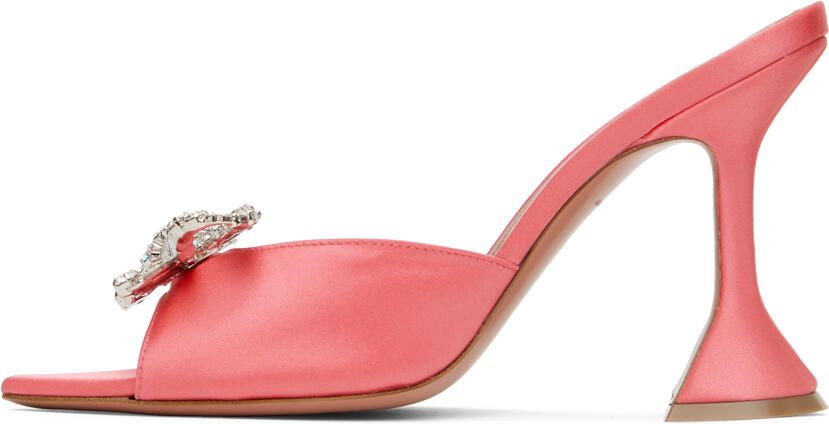 Amina Muaddi Pink Rosie Heeled Sandals - Picture 3