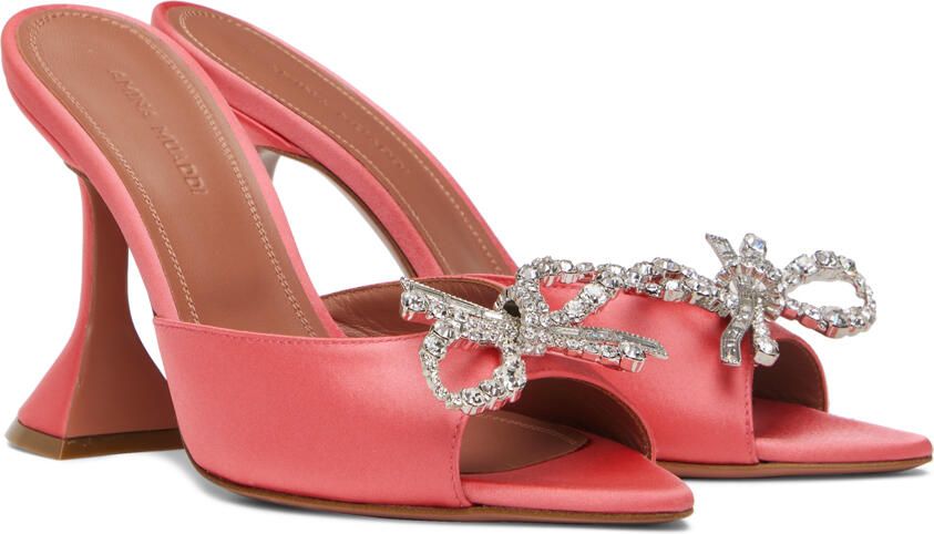 Amina Muaddi Pink Rosie Heeled Sandals - Picture 2