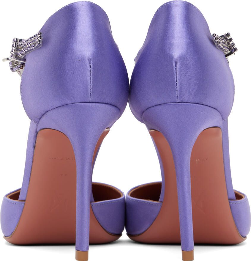 Amina Muaddi Purple Ursina Heels