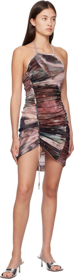 Amina Muaddi Silver Laura 60 Slipper Heeled Sandals - Picture 4