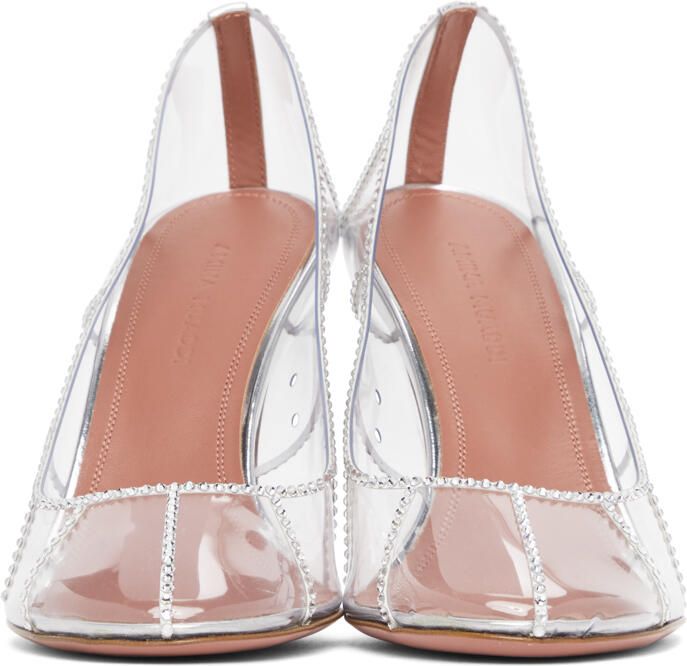 Amina Muaddi Transparent Kitty Pumps - Picture 3