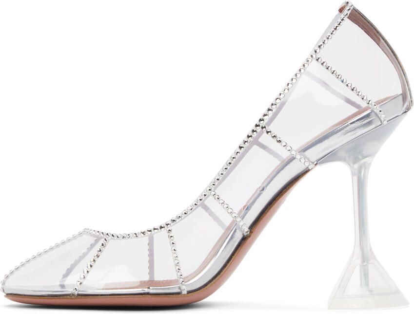 Amina Muaddi Transparent Kitty Pumps