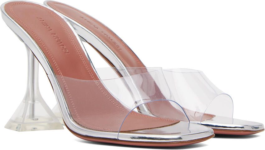 Amina Muaddi Transparent Lupita Glass Slippers - Picture 2