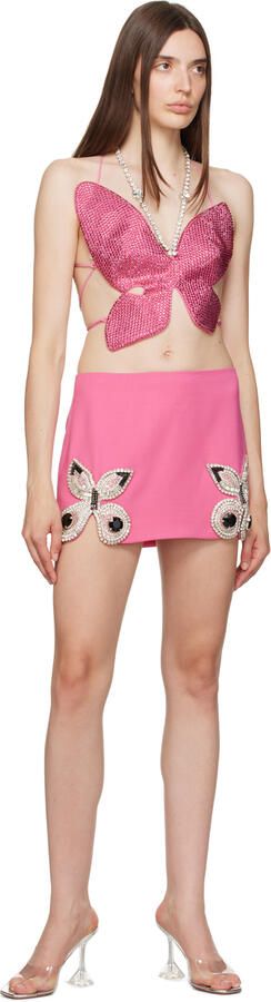 Amina Muaddi Transparent Lupita Glass Slippers - Picture 4