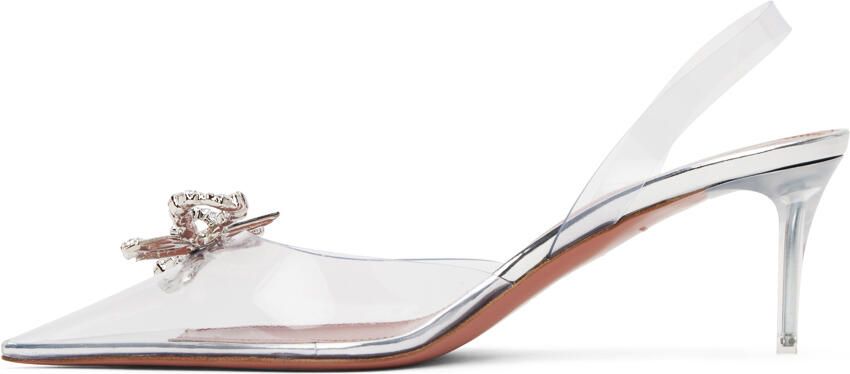 Amina Muaddi Transparent Rosie Glass Heels - Picture 2
