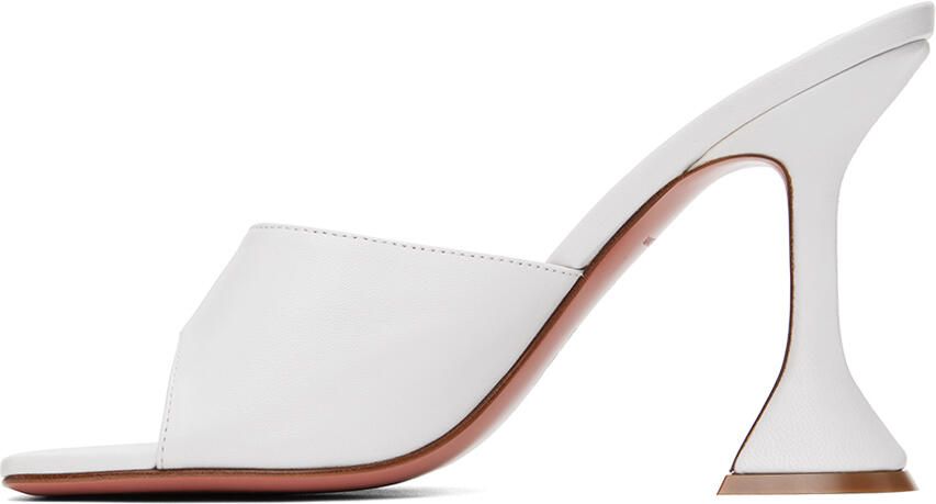 Amina Muaddi White Lupita Heeled Sandals - Picture 4