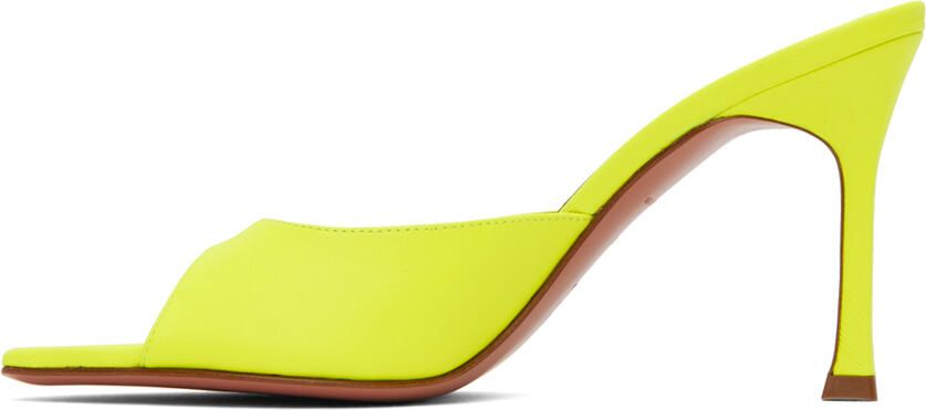 Amina Muaddi Yellow Alexis 90 Heeled Sandals - Picture 3