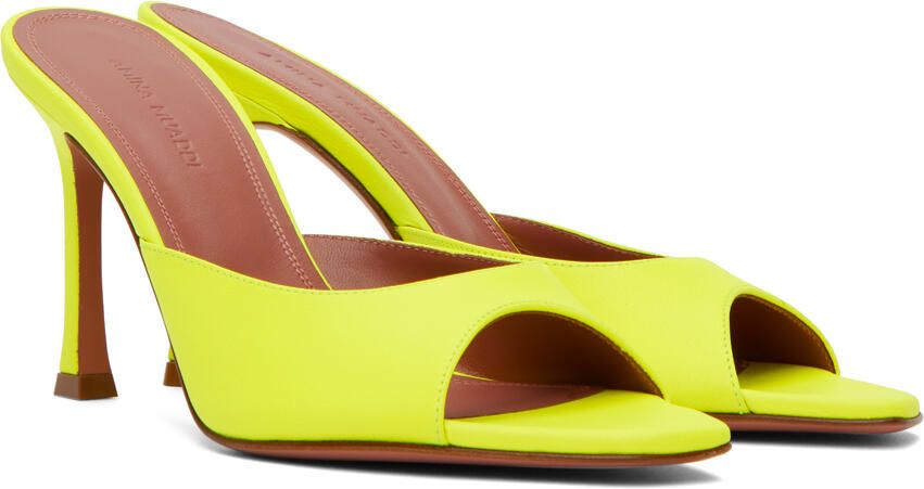 Amina Muaddi Yellow Alexis 90 Heeled Sandals - Picture 2