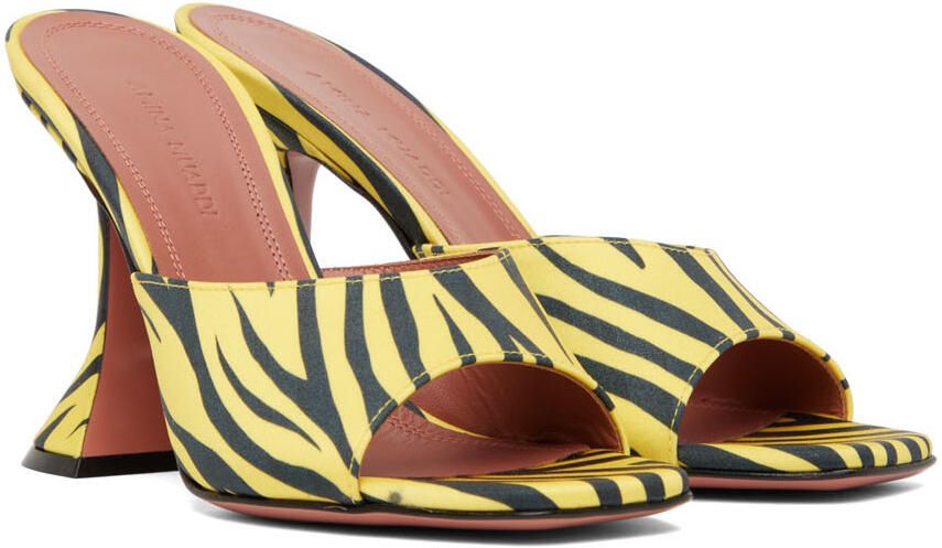 Amina Muaddi Yellow Lupita Heeled Sandals - Picture 2
